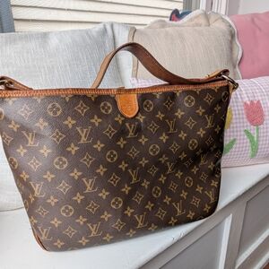 🎀 Louis Vuitton Classic Monogram Hobo Delightful Shoulder Bag 🩷 Pink Organizer
